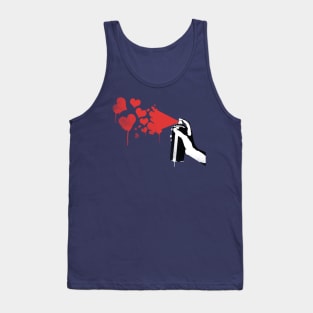 Bubble Spray of Heart Art Tank Top